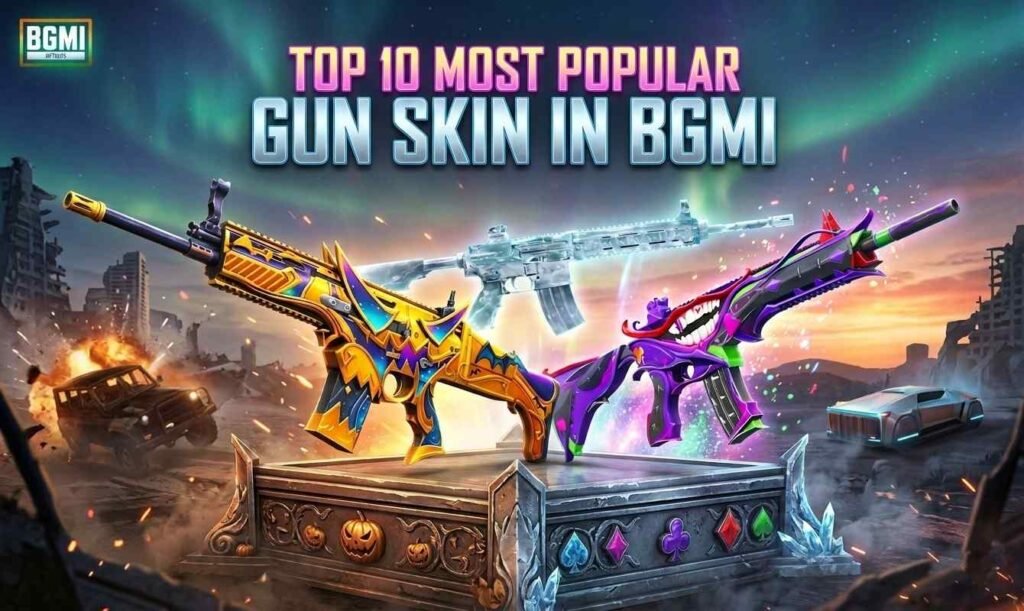 Top 10 Most Popular Gun Skins In BGMI Top 10 most popular gun skins in BGMI